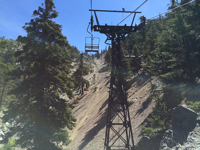 The Mt Baldy ski lift is well-known for being old sketchy and slow, but you won't be in a hurry anyway.