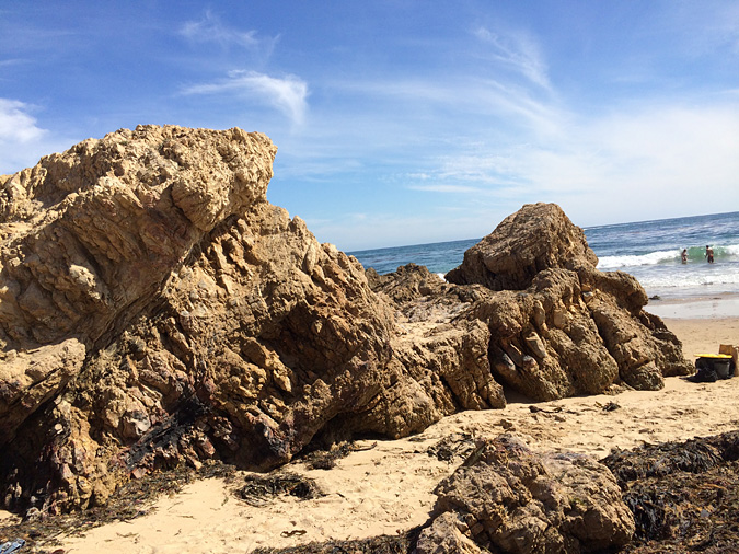 Rocky outcrop near the Crystal Cove tide pool