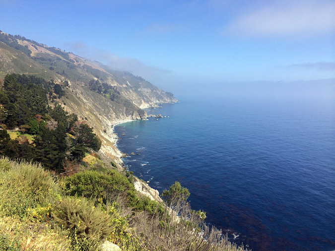 One of a hundred spots to pull over and look down the Big Sur coast
