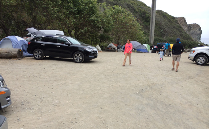 Limekiln State Park "beach" camping is basically a crowded parking lot