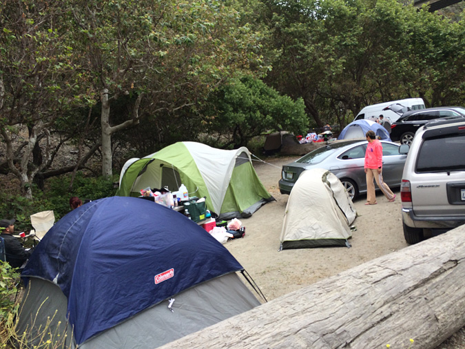 Limekiln State Park "beach" camping is kinda grim and crowed